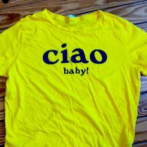 Yellow Mother brand tshirt